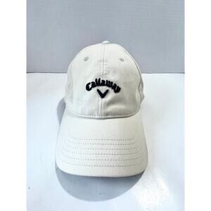 Callaway White Embroidered Strapback Golf Hat